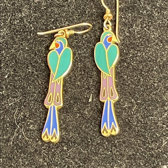 Laurel Burch Signed Mayan Bird Pierced Earring. MA734 - Picture 2 of 4